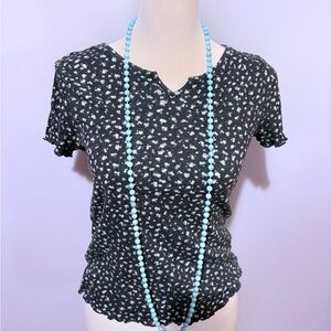 art class Black and White Floral Kids Tee